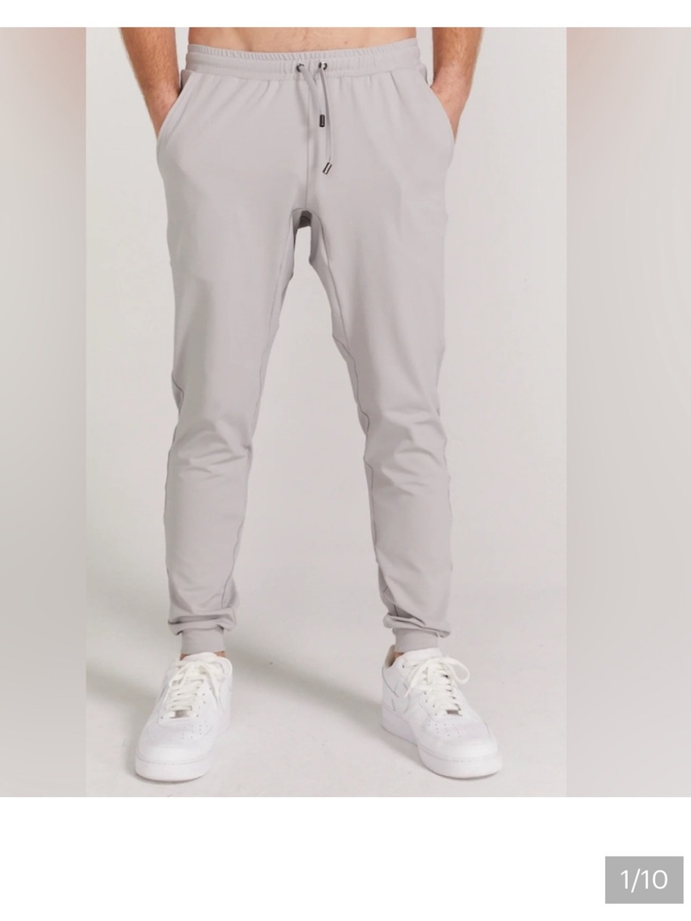 Redvanly Golf Light Gray Drawstring Jogger Pants